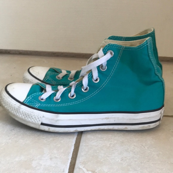 Green/ Blue All- Star Converse - Picture 2 of 4